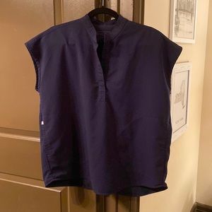 Figs Navy Rafaela Oversized Scrub Top Size M